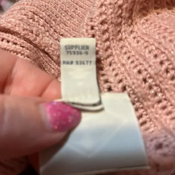 St. Johns Bay SMALL Pink Sweater "Fits Like A Large" - Picture 9 of 11
